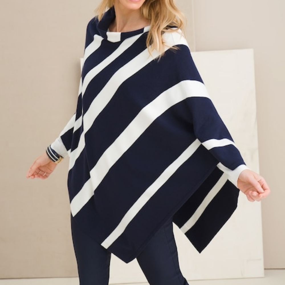 Toss Designs Nautical Women's hooded Poncho